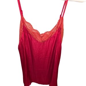 NWT red lace cami shirt